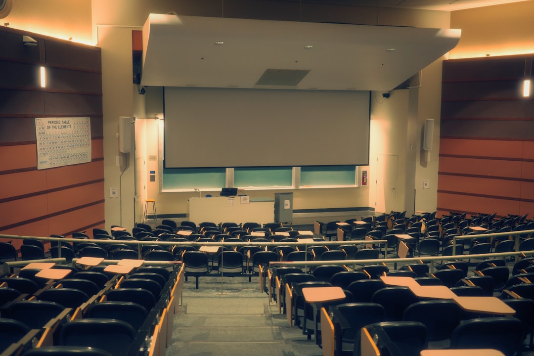 lecture hall with AV rental setup in Berkeley