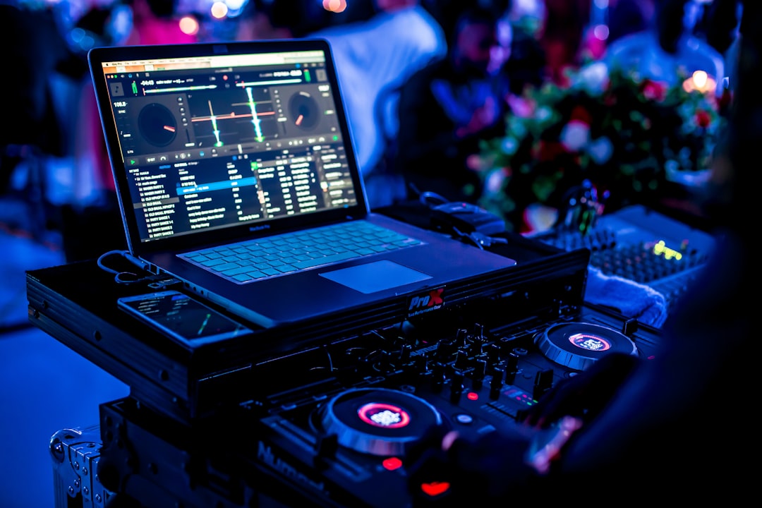 DJ mixer and sound equipment set up for an event in the Bay Area