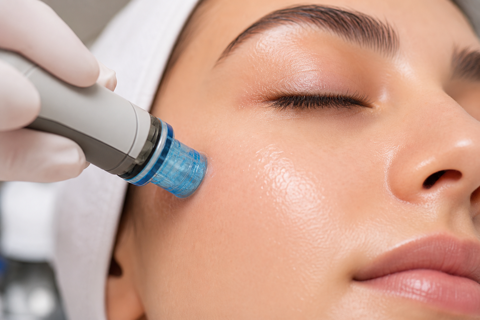 Hydrafacial vortex suction device extracting impurities from pores