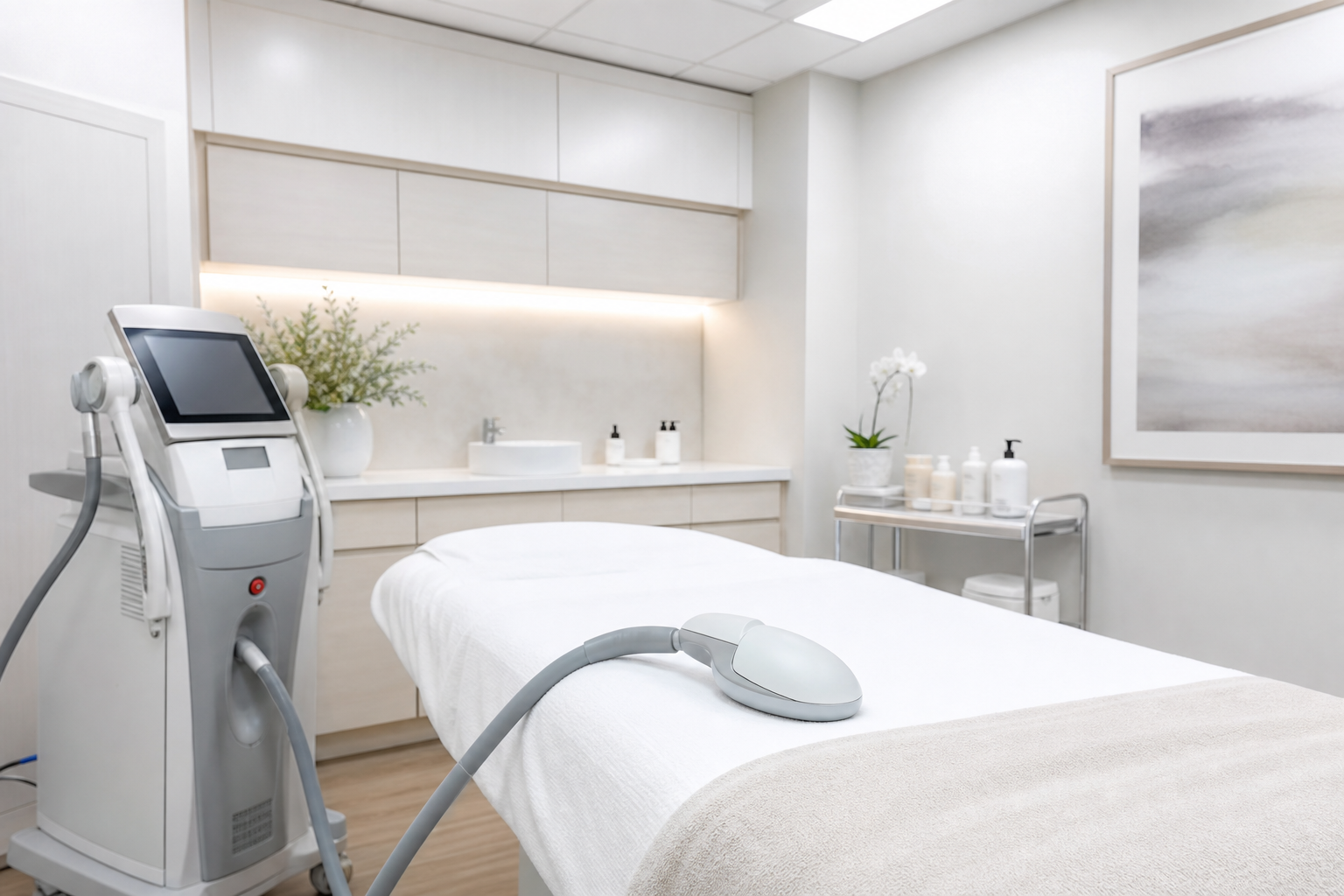 Body contouring treatment equipment in spa setting