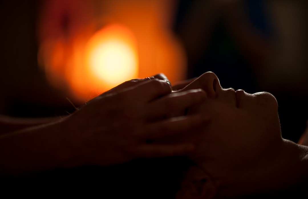 Relaxing facial massage promoting stress relief and wellness