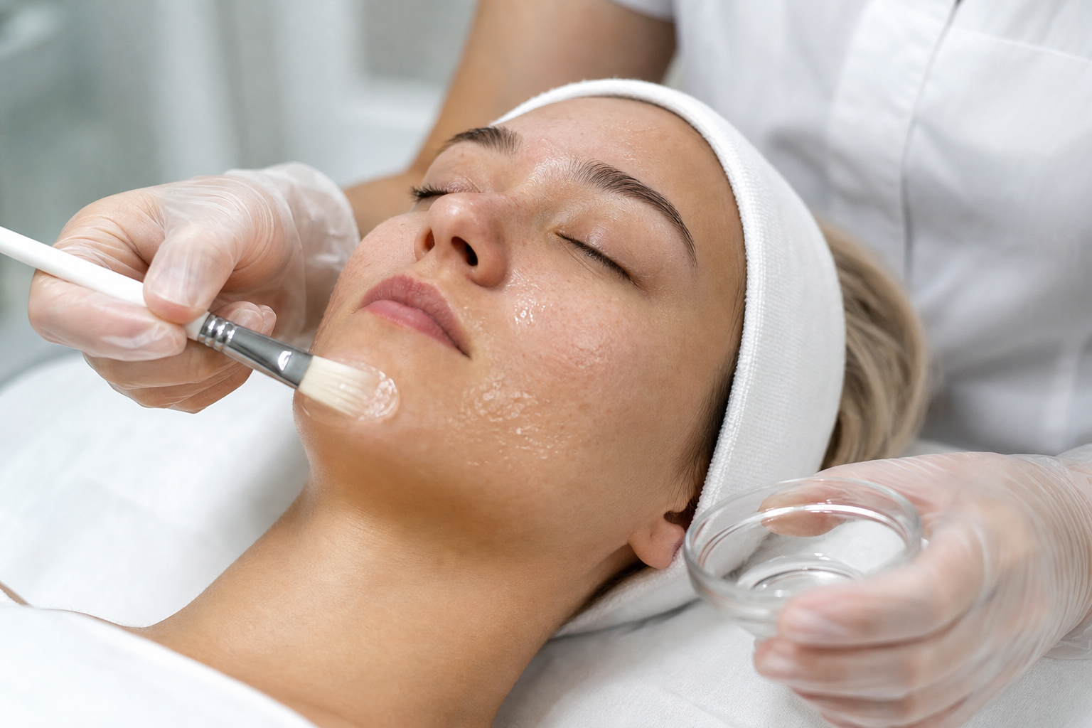 Professional chemical peel treatment for acne in a San Francisco med spa