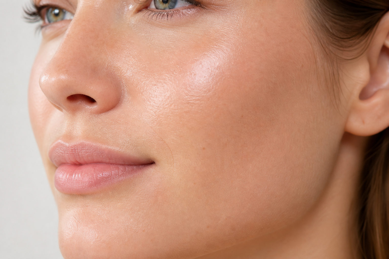 Before and after dermaplaning showing smooth glowing skin