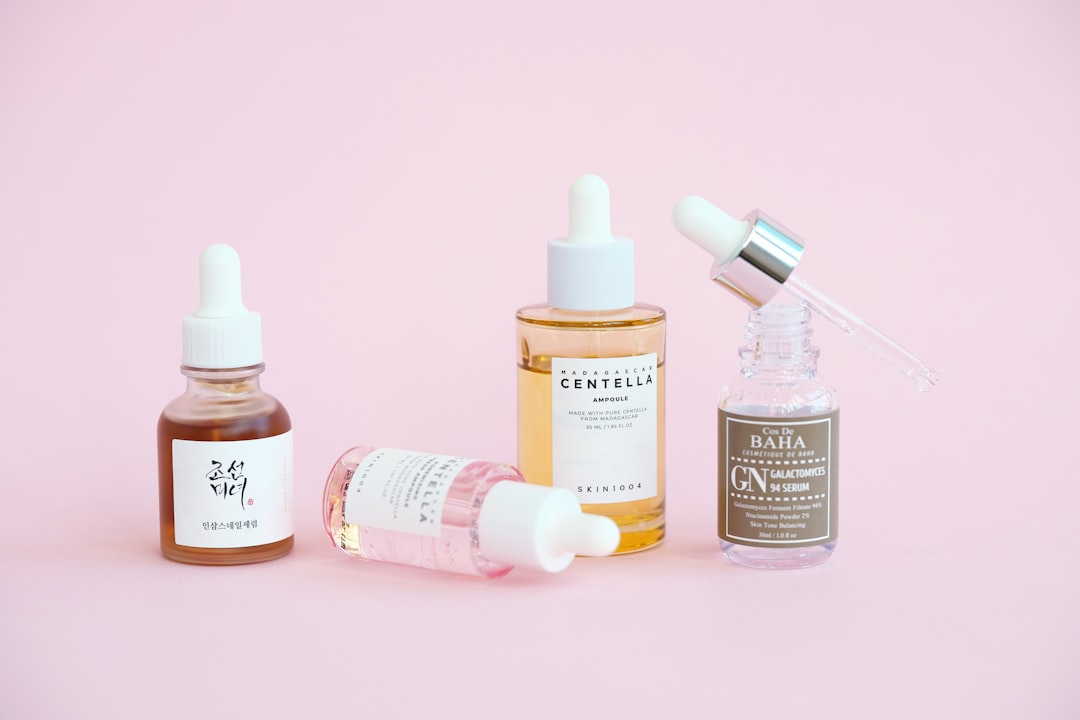 Korean skincare serums and skincare product routine