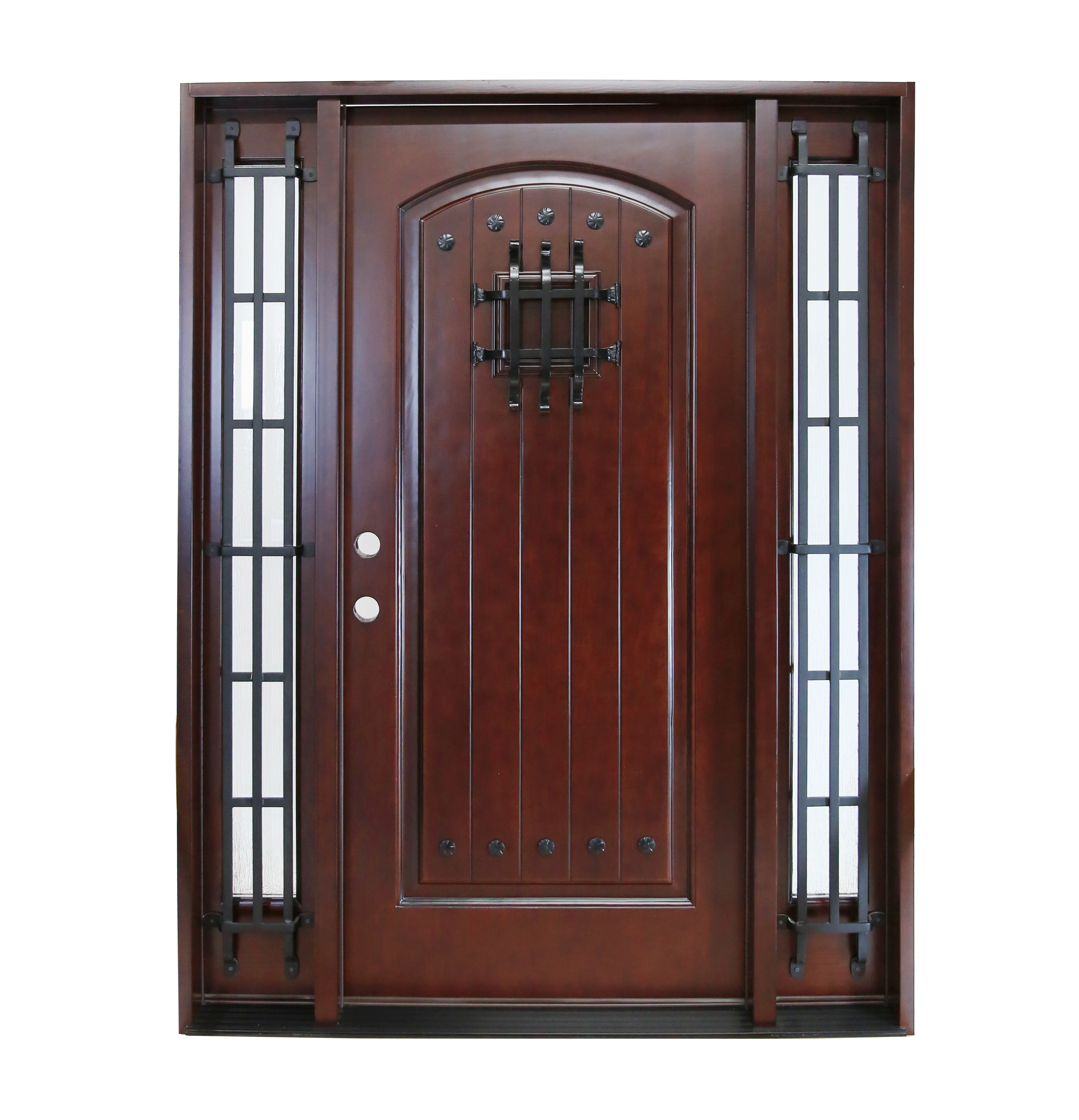 Door front and finish detail on updated cabinetry